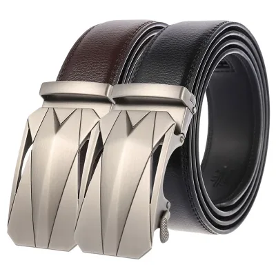 Silver Metal Automatic Buckle Belt