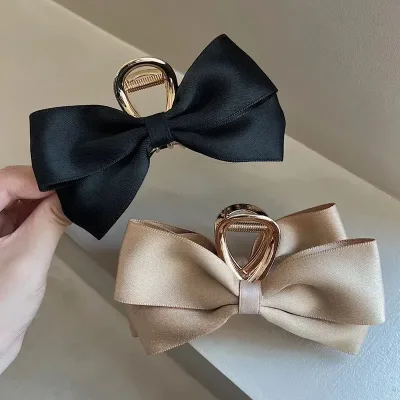 Metal Bow Hair Claw Clip Korean Simple Elegant Style