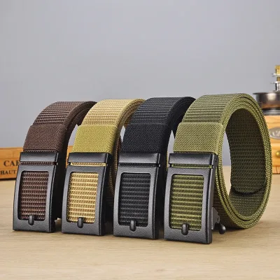 Ratchet Slide Belt for Men 1.375-Inch Nylon Quick-Release Work Casual