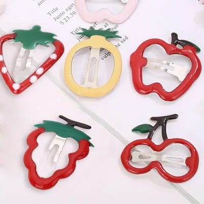 Cherry Strawberry Fruit Shape Metal Hair Clips BB Pins