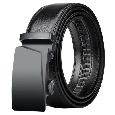 Extra Long Genuine Leather Belt for Men 105–170cm Automatic Buckle