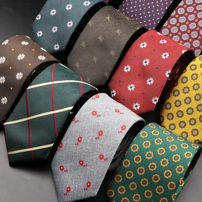 New Men's Classic Luxury Tie Striped Floral Plaid All-Match Jacquard Necktie For Business Wedding Party Daily Wear Acces
