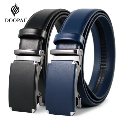 DOOPAI Genuine Leather Automatic Buckle Belt for Men