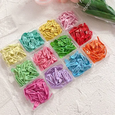 20pcs/lot 3cm Children Cute Colorful Waterdrop Shape BB Hair Clips Kids Headwear Girls Lovely Hairpins DIY Hair Accessor