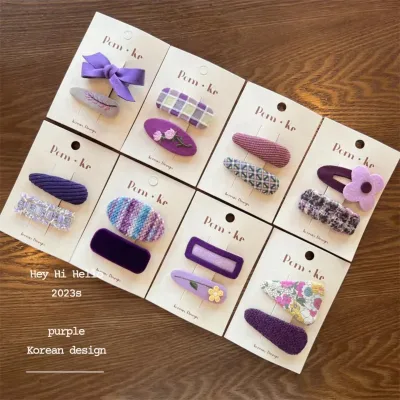 Purple Hair Clips for Women Girls