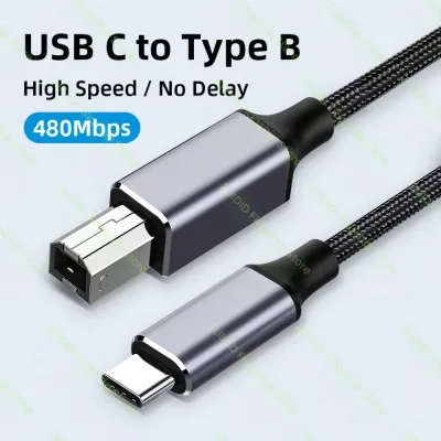 USB Type-C to USB Type B 2.0 Cable for New MacBook Pro HP Canon Brother Epson Dell Samsung Printer Type C Printer Scanne image 1