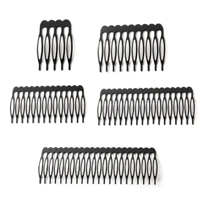 10pcs 5-22 Teeth Metal Hair Comb Blank Base For Wedding Headdress Hairpin Clips Jewelry Making DIY Handmade Accessories 
