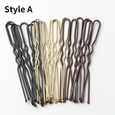 5/6/7cm Alloy Bobby Pins Barrettes U Shaped Metal Hair Pins Waved Hair Clips Bridal Hair Pins Hair Styling Tools Black 5