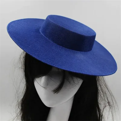 Ladies Fascinators Millinery Hat Base Party Wedding Fake Sinamay Hat Wide Brim Fedora Kentucky Derby Headpiece Hair Acce
