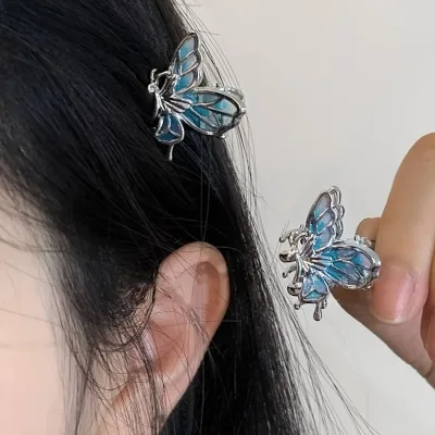 Y2K Butterfly Geometric Alloy Hair Clips Mini Set Girls Women