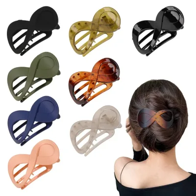 Trend PC Hair Clip Simple 8-shaped Infinity Styling Holder Shark Hair Claw Clip Hair Accessories For Women 2022 New Whol