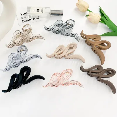 Large Transparent Solid Colour Hair Claw Clip
