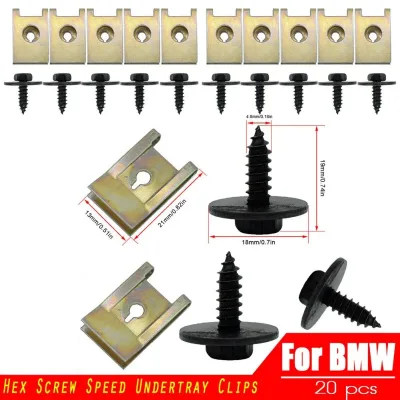 20pcs For BMW Hex Head Tapping Socket Bolt Screw Clips Undertray Splash Guard For E21 E30 E36 E46 E90 E91 E92 E93 E34 E3 image 1
