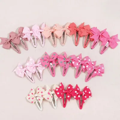 20-Pack Non-Slip Grosgrain Ribbon Bow Hair Clips for Baby Girls