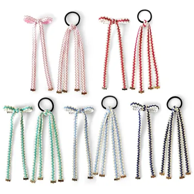 Girls Kids Granular Stitch Hairpins Hair Headband Barrettes Solid Scrunchies Clip Children Cute Headwear Fashion Hair Ac