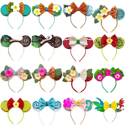 Moana and Mickey Mouse Sequin Bow Headband for Girls