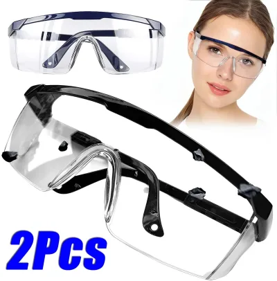 2Pcs Anti-Splash Work Safety Glasses Eye Protecting Lab Goggles Protective Industrial Wind Dust Proof Goggles Cycling Gl image 1