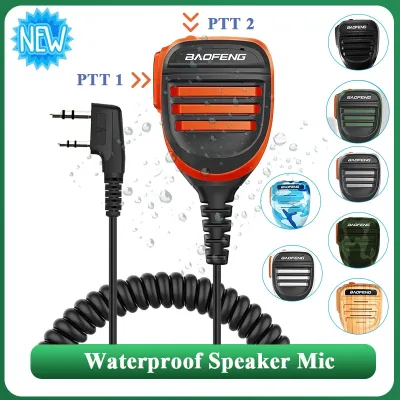 Baofeng Walkie Talkie Speaker Microphone Waterproof PTT Mic For UV-5R UV-16 UV-13 UV-21 UV17 Two Way Radio QuanSheng UV- image 1