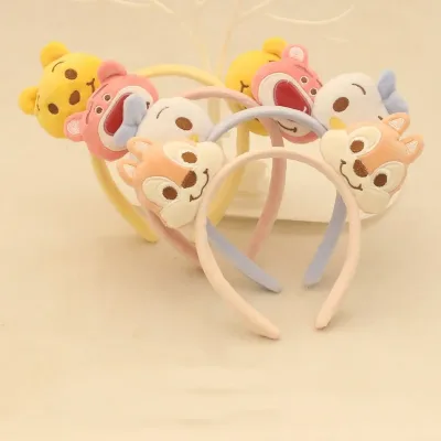 Disney Double Headed Winnie The Pooh Ears Hairbands Women Cute Lotso Donald Duck Headbands Girl Plush Hair Accessories K