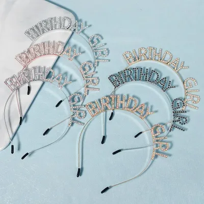 Bridal Rhinestones Alphabet Hair Wedding Fiesta Headdress For Women Cute Children Hair Accessories Hair Jewelry Birthday