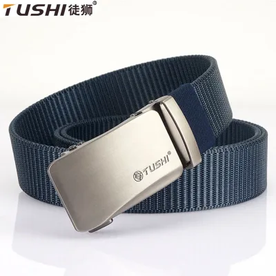 TUSHI New Alloy Quick Release Pluggable Automatic Buckle Belts For Men Durable Tactical Belt Cowboy Outdoor Army Belt Hu