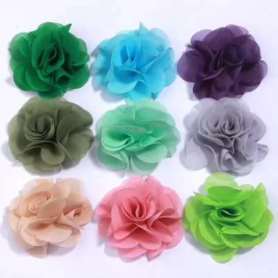 6.5cm Chiffon Flower Hair Accessories