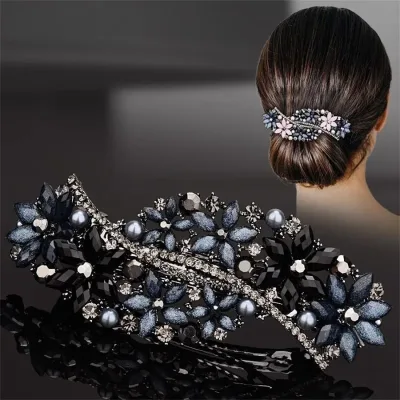 Crystal Butterfly Zircon Alloy Hair Clip Elegant Korean Jewellery