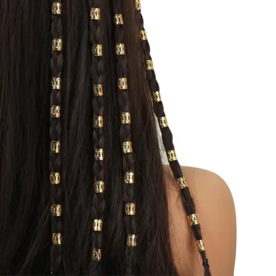 50/100pcs DIY Hollow Out Hair Ring,Dreadlocks Beads Hair Braid Rings Clip Dread Hair Braiding Metal Cuffs Decoration/Acc