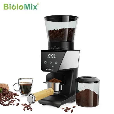 Biolomix Automatic Burr Mill Electric Coffee Grinder With 30 Gears ...