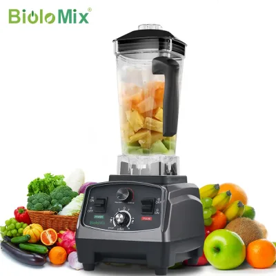 BioloMix 3HP 2200W Heavy Duty Commercial Grade Timer Blender Mixer Juicer Fruit Food Processor Ice Smoothies BPA Free 2L image 1