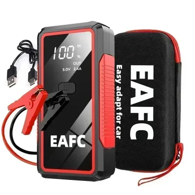 EAFC 12V  Car Jump Starter Power Bank Portable Car Battery Booster ChargerStarting Device Auto Emergency Start-up Lighti