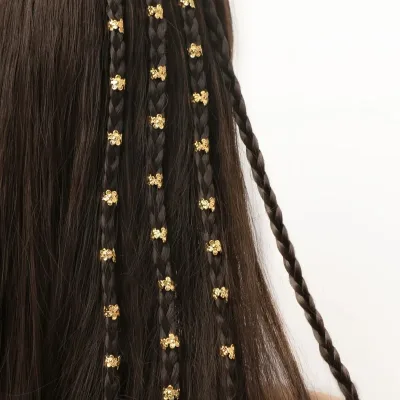 40pcs/set Vintage Flower Decorative Hair Rings - Stylish Hair Buckles for Women and Girls - Hairdressing Hair Accessorie