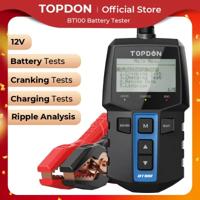 Topdon BT100 12V Car Battery Tester Digital Automotive Diagnostic B...