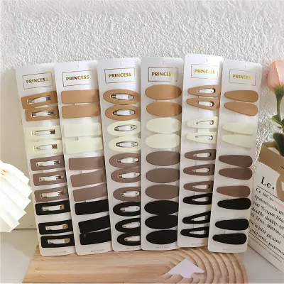 Coffee Geometric Waterdrop Ornament Hair Clips for Women 10 Pack
