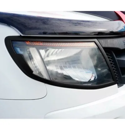 Car Accessories ABS Black Head Lights Cover Guard Lamp Hood Trim For Ford Ranger Wildtrak 2012-2014 T6 XLT XLS LIMITED W