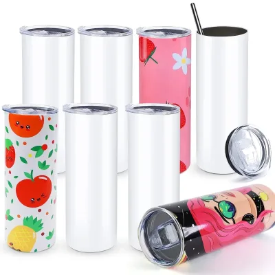 8x Stainless Steel Sublimation Tumblers