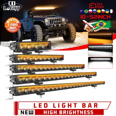 CO LIGHT 52-Inch LED Light Bar 60000LM DRL Spot Flood Combo 12V 24V
