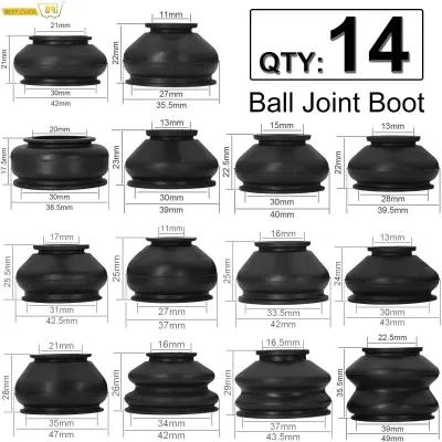 14x Multipack Universal Car Suspension Steering Ball Joint Rubber D...