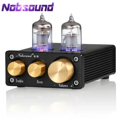 Nobsound NS-10P Mini Vacuum Tube Preamp HiFi Audio 6J1 Valve Pre-Amplifier With Treble&Bass Tone Control Black Audiophil