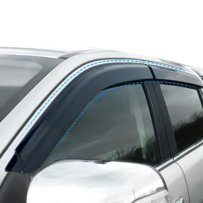 Car Rain Door Visor Window Deflector For NISSAN NAVARA 2015-2024 Double Cab Pickup Truck Car Accessories