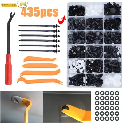 435pcs Push Rivets Pin Car Body Trim Clips Bumper Sill Door Panel M...