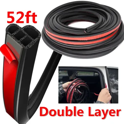 L-type Double Layer Car Door Seal Strip Rubber Noise Insulation Sou...