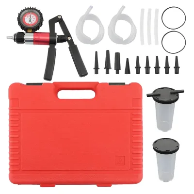 Hand Held Vacuum Pump Brake Bleeder Set Bleed Tester Tool Kit Car B...