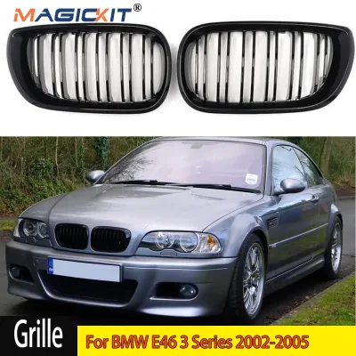 Car ABS Front Bumper Radiator Kidney Grilles Gril for BMW E46 3 Ser...