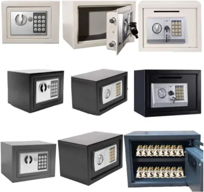 Fireproof 8.5L Electronic Password Security Safe Money Cash Deposit Box Office Home Safe Password Key Anti-theft Safe Bo image 1