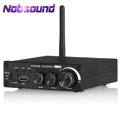 Nobsound Bluetooth 5.0  Power Amplifier 320W Stereo 2.0 Channel Subwoofer Amp Treble Bass Adjust USB Lossless Music Play