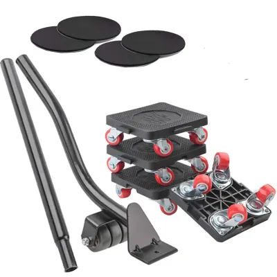 Furniture Moving Transport Roller Set Removal Lifting Moving Tool Set Wheel Bar Mover moving Heavy Stuffs Device Hand To
