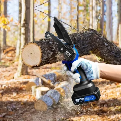 Dayplus Brushless Mini Cordless Chainsaw 4 Inch, Handheld Mini Chai...