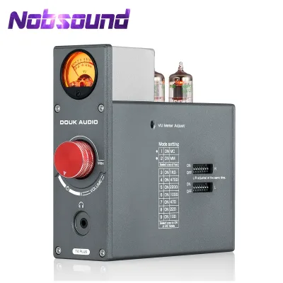 Nobsound 5725 Valve Tube Phono Stage Preamp Stereo Audio Preamp for TV/MP3/Phone Headphone Amp w/VU Meter