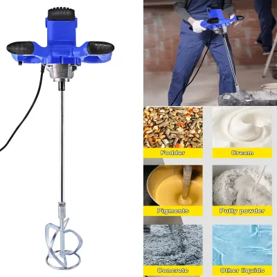 2600W 240V Concrete Mixer Machine Paddle Mixer, 1700 U/min Electric Power Plaster Mixer, 6 Speed Adjustable Paint Mixer 